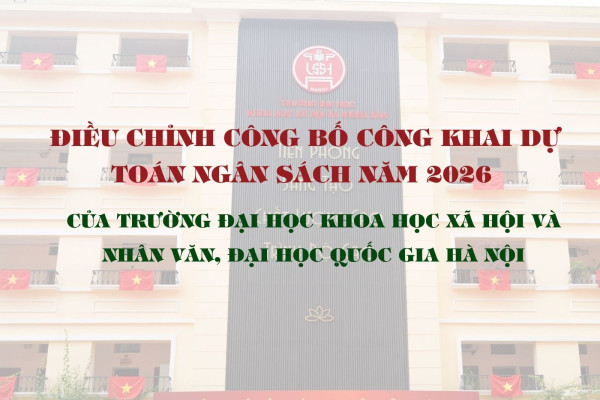 Trường ĐH KHXH&NV Điều chỉnh công bố công khai dự toán ngân sách năm 2026