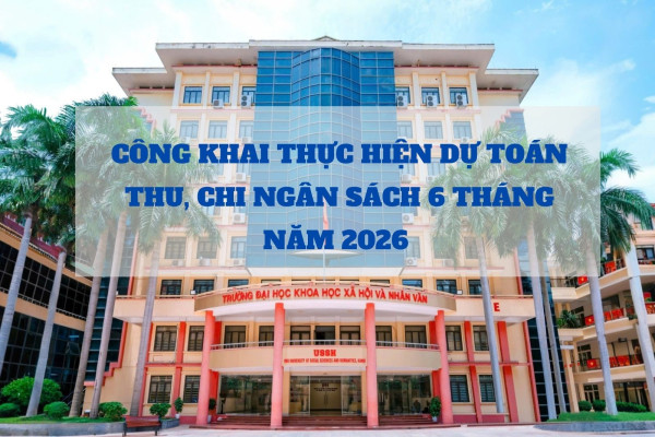 Công khai thực hiện dự toán thu, chi ngân sách 6 tháng năm 2026