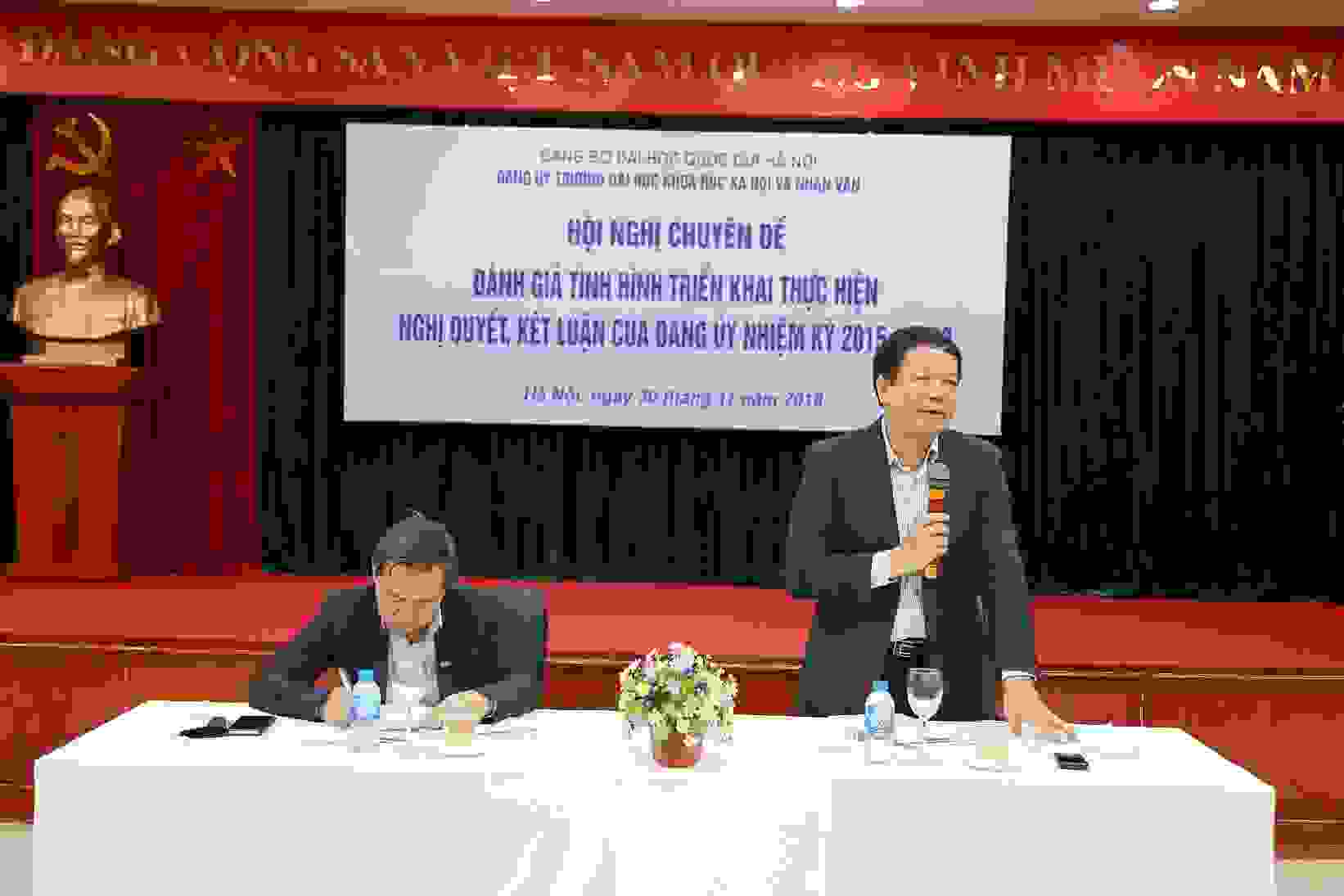Hội nghị chuyên đề đánh giá tình hình triển khai thực hiện nghị quyết, kết luận của Đảng uỷ nhiệm kỳ 2015-2020