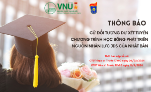 Thông báo v/v cử đối tượng dự xét tuyển Chương trình học bổng Phát triển nguồn nhân lực JDS của Nhật Bản
