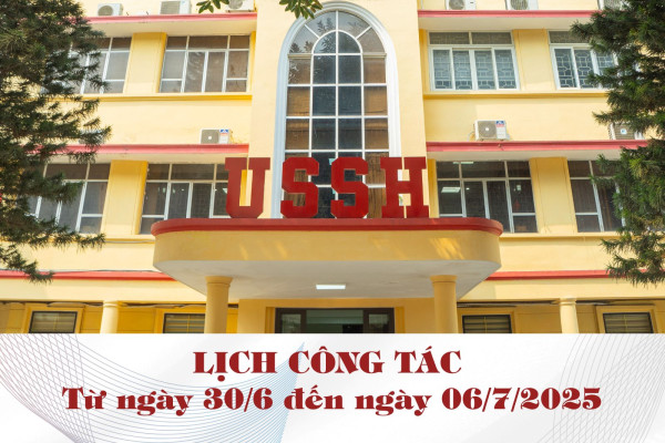Lịch công tác của lãnh đạo nhà trường từ ngày 30/6-06/7/2025