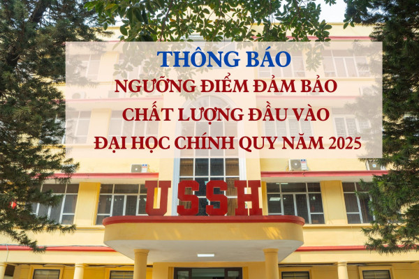 Thông báo ngưỡng điểm đảm bảo chất lượng đầu vào đại học chính quy năm 2025