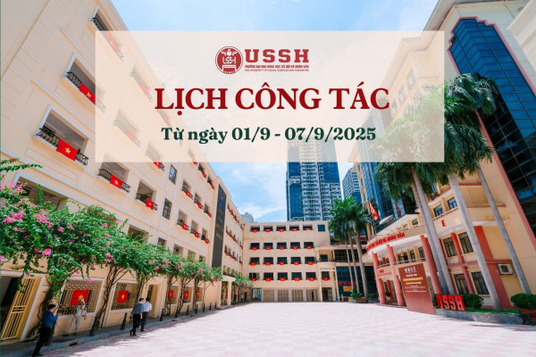 Lịch công tác từ ngày 01/9 đến ngày 07/9/2025
