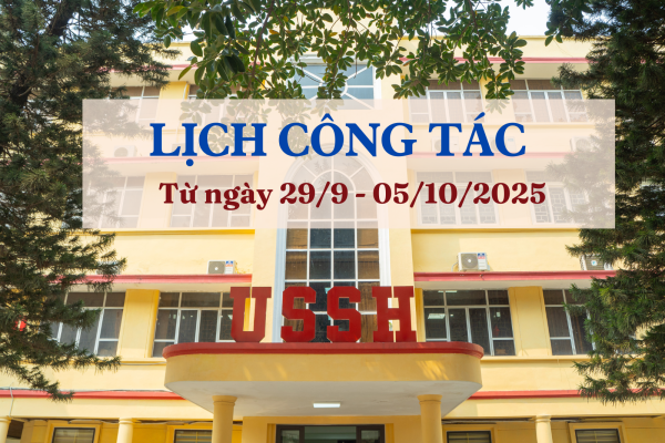 Lịch công tác từ ngày 22/9 - 28/9/2025