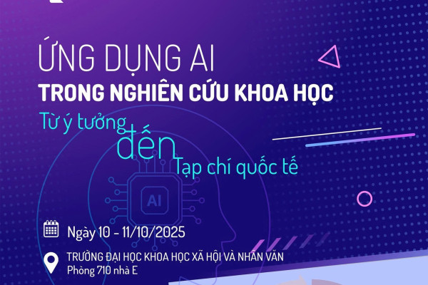 Thông báo v/v cử cán bộ tham dự lớp bồi dưỡng “Kỹ năng sử dụng trí tuệ nhân tạo (AI) trong hoạt động nghiên cứu khoa học, hướng đến công bố quốc tế”