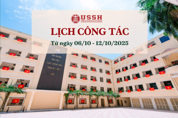 Lịch công tác từ ngày 06/10 - 12/10/2025