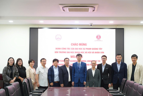 Trường ĐHKHXH&NV tiếp và làm việc với  Đại học Sư phạm Quảng Tây (Trung Quốc)