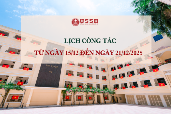 Lịch công tác từ ngày 15/12 đến ngày 21/12/2025