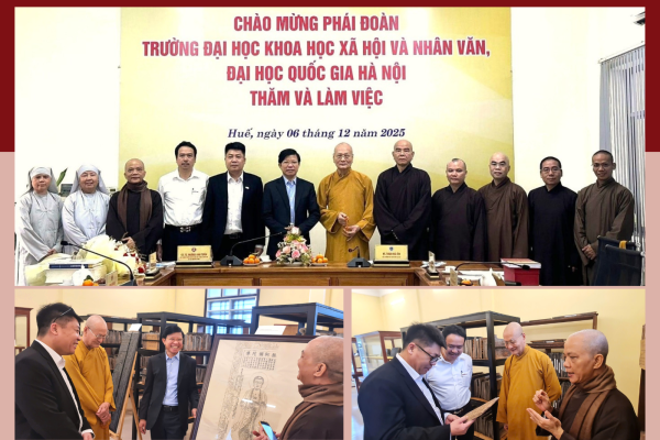 VNU-USSH triển khai hợp tác với Học viện Phật giáo Việt Nam tại Huế