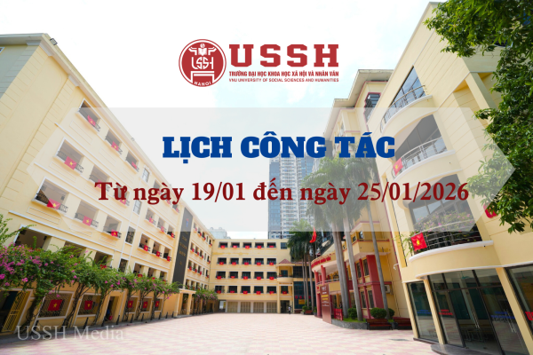 Lịch công tác từ ngày 19/01 đến ngày 25/01/2026