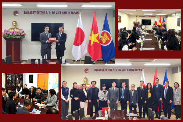 Đoàn công tác của Trường ĐH KHXH&NV thăm và làm việc tại Đại sứ quán Việt Nam tại Tokyo
