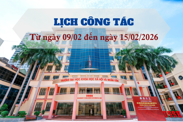 Lịch công tác từ 09/02 đến ngày 15/02/2026
