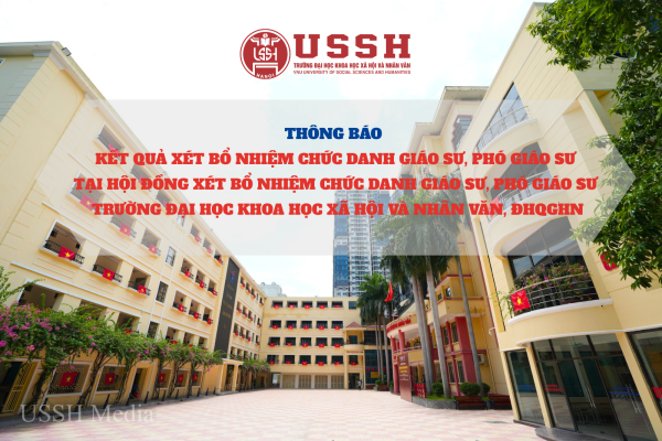Thông báo Kết quả xét bổ nhiệm chức danh GS, PGS tại Hội đồng xét bổ nhiệm chức danh GS, PGS Trường Đại học Khoa học Xã hội và Nhân văn, ĐHQGHN