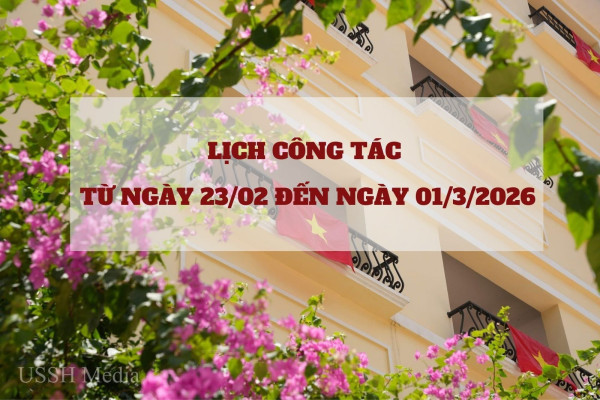 Lịch công tác từ ngày 23/02/2026 đến ngày 01/3/2026
