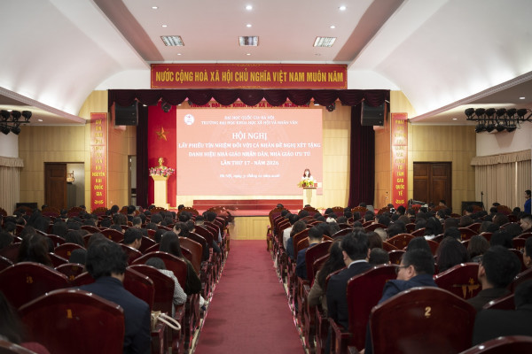 Hội nghị lấy phiếu tín nhiệm đối với cá nhân đề nghị xét tặng danh hiệu Nhà giáo Nhân dân, Nhà giáo Ưu tú của Trường ĐH KHXHXH&NV