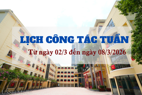 Lịch công tác tuần từ ngày 02/3 đến ngày 08/3/2026