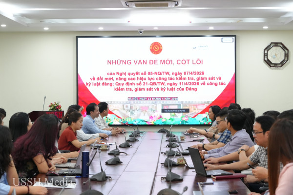 Đảng bộ Trường ĐH KHXH&NV tham dự Hội nghị toàn quốc nghiên cứu, học tập, quán triệt và triển khai thực hiện Nghị quyết Hội nghị lần thứ hai Ban Chấp hành Trung ương Đảng khóa XIV