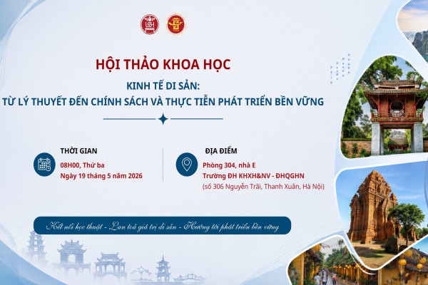 Hội thảo khoa học: Kinh tế di sản: Từ lý thuyết đến chính sách và thực tiễn phát triển bền vững