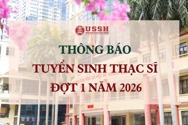 Thông báo Tuyển sinh thạc sĩ đợt 1 năm 2026