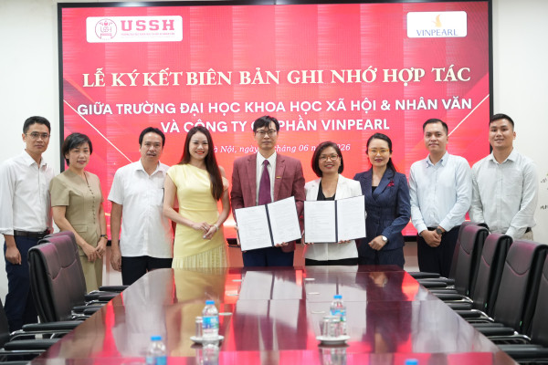 Trường ĐH KHXH&NV đẩy mạnh hợp tác với Công ty Cổ phần Vinpearl trong đào tạo nguồn nhân lực chất lượng cao