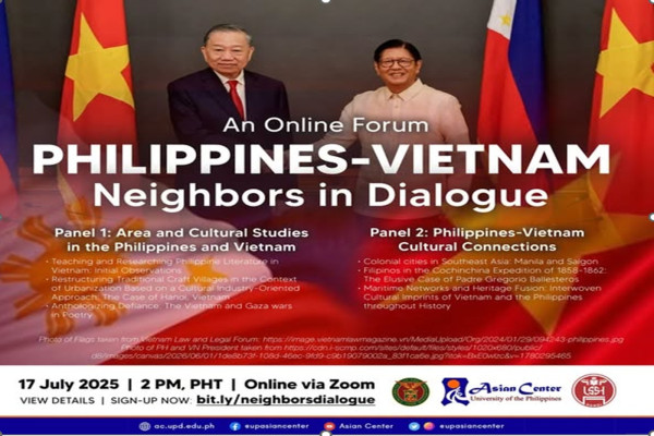 Diễn đàn trực tuyến “Philippines – Vietnam: Neighbors in Dialogue” thúc đẩy hợp tác học thuật và giao lưu văn hóa giữa Việt Nam và Philippines
