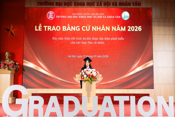 Nguyễn Dương Phượng Anh - thủ khoa đầu ra năm 2026 khoa Văn học, Trường Đại học Khoa học Xã hội và Nhân văn, Đại học Quốc gia Hà Nội
