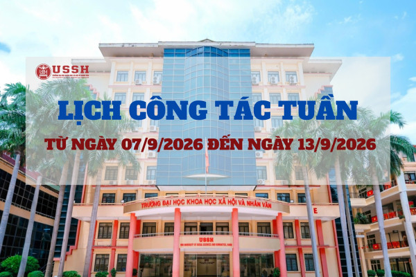 Lich công tác tuần từ ngày 07/9/2026 đến ngày 13/9/2026
