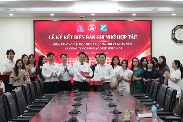 VNU-USSH và YooTek Holdings thúc đẩy hợp tác trong giáo dục số và phát triển nguồn nhân lực thời đại số