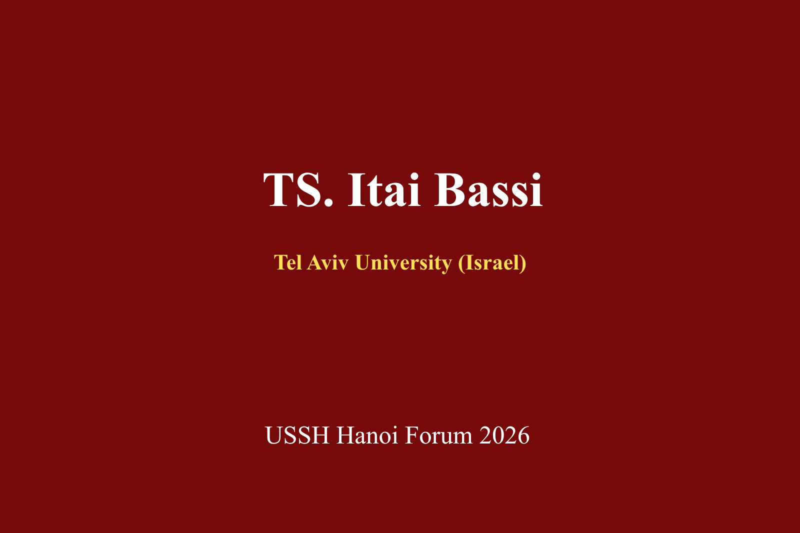 TS. Itai Bassi