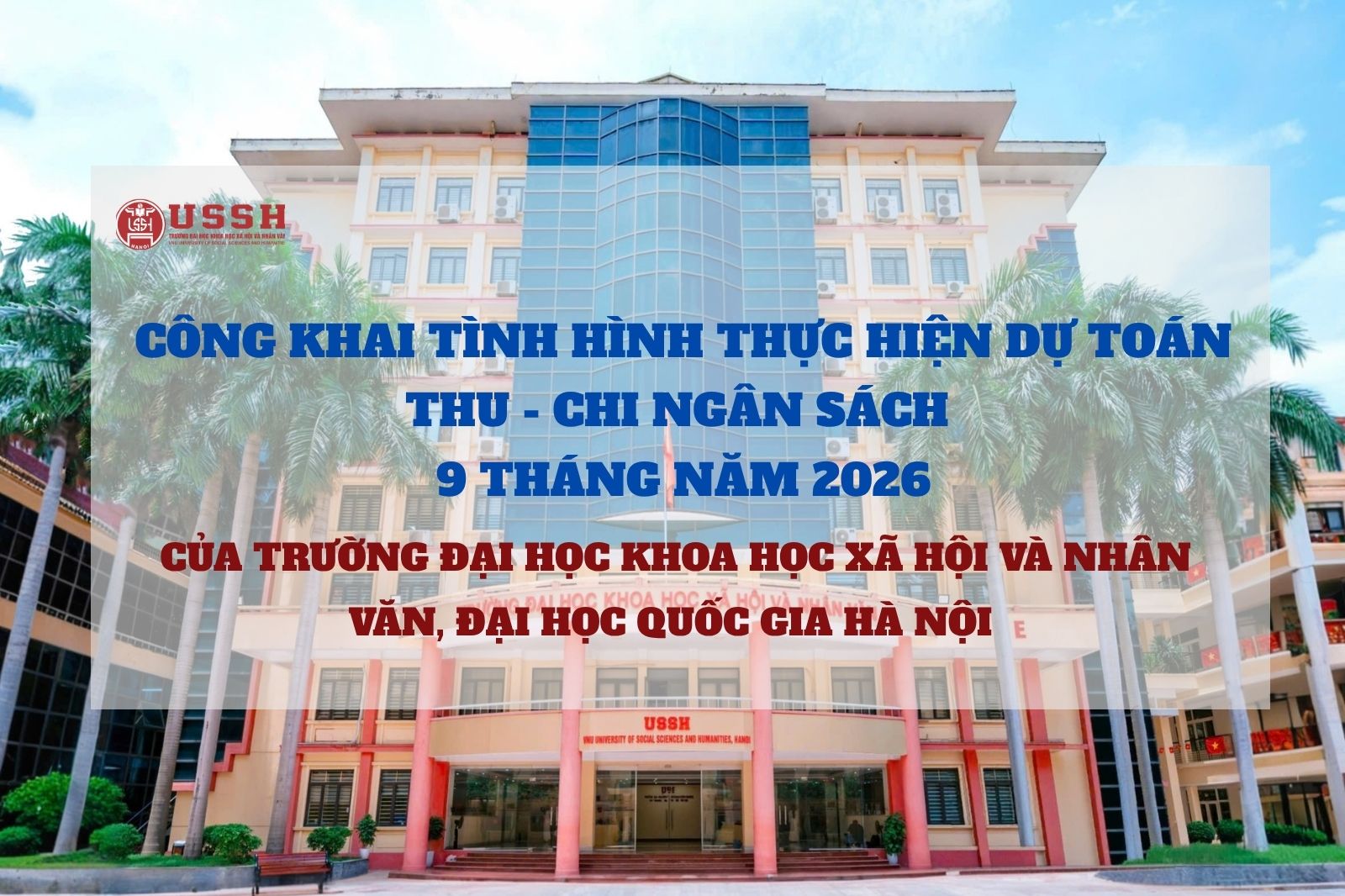 Công khai tình hình thực hiện dự toán thu - chi ngân sách 9 tháng năm 2026